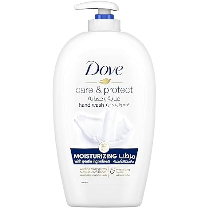 Dove CARE & PROTECT MOISTURISING HAND WASH, 100% SENSITIVE SKIN FRIENDLY, ORIGINAL, WITH  MOISTURISING CREAM, 500ML - Image 1